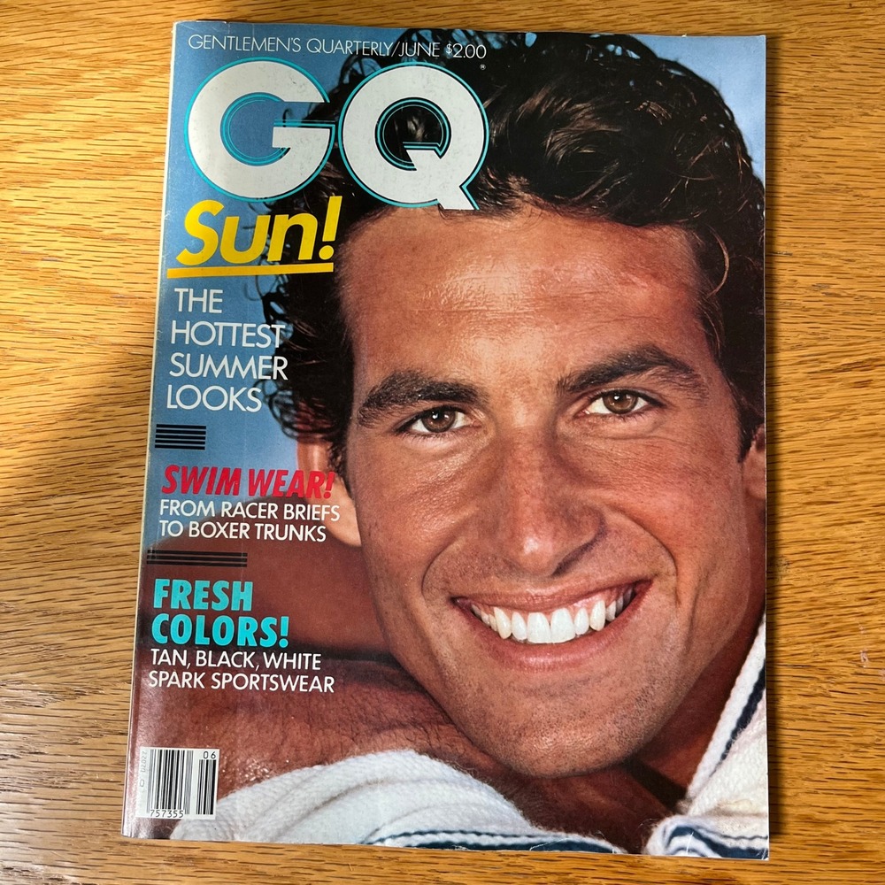 Vintage GQ Magazine June 1982 Sun Hottest Summer Looks 80s Mens Fashion Swimwear